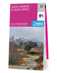 Ordnance Survey Landranger Map 25 Glen Carron & Glen Affric