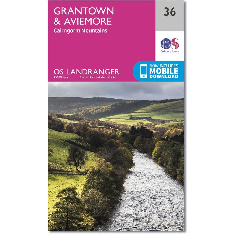 Ordnance Survey Landranger Map 36 Grantown & Aviemore