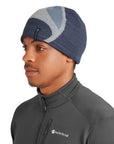 Montane Logo Beanie Hat (Eclipse Blue) model looking away