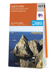 Ordnance Survey Explorer Map 469- Shetland – Mainland North West – North Roe & Sullom Voe