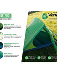 Vango Blade 200 Trekking Tent - 2 Man Tent - Internal Features
