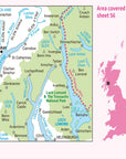 Ordnanace Survey Landranger Map 56 – Loch Lomond & Inveraray map info