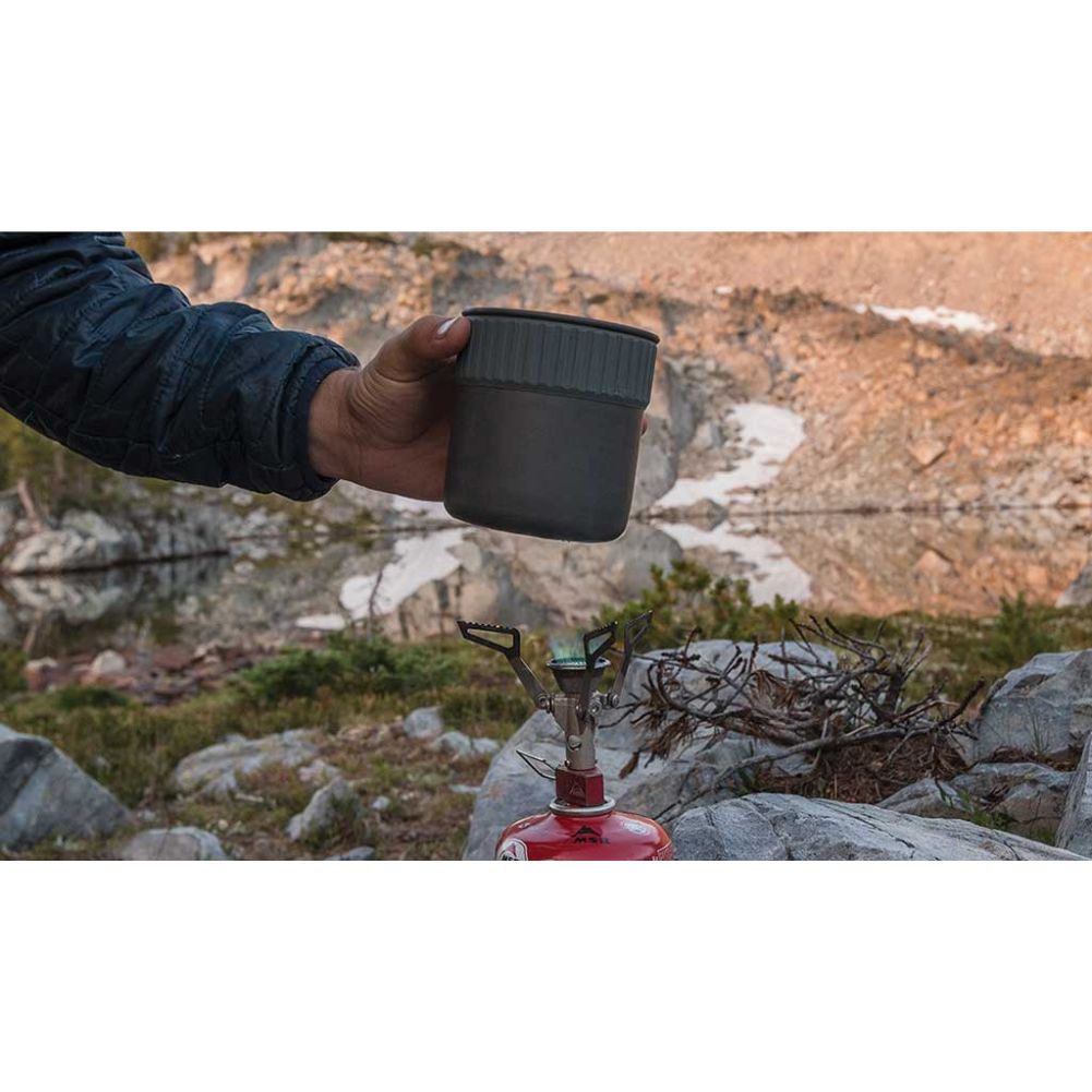 MSR Trail Mini Duo Cook Set being used