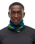 Buff Original EcoStretch Neckwarmer (Elektrik Blue) around the neck