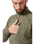 Rab Men's Nexus Pull-On (Light Khaki) hand in chest pockey