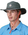 Patagonia Quandary Brimmer Hat (Fitz Roy Icon: Nouveau Green) model front