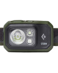 Black Diamond Storm 450 Lumen Head Torch (Dark Olive) front