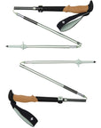 Black Diamond Pursuit FLZ Trekking Poles - M/L 125-140cm (Black-Foam Green)