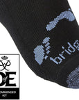 Bridgedale Hike All Season Junior Merino Comfort Boot Socks (Black) dofe