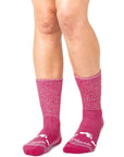 Bridgedale Hike All Season Junior Merino Comfort Boot Socks (Pink) legs