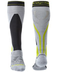 Bridgedale Men's Midweight Merino Performance Over Calf Ski Socks (Lt Grey/Graphite)