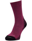 Bridgedale Women's Hike Lightweight Merino Performance Boot Socks (Berry) hell up