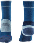 Bridgedale Women's Hike Midweight Merino Perfomance Boot Socks (Blue Sky) front back