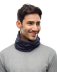 Buff Midweight Merino Wool Neckwarmer/Facecover ( Melange - Night Blue)