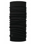 Buff Midweight Merino Wool Neckwarmer/Facecover (Solid Black)