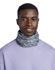 Buff CoolNet UV Neckwear (Eon Grey) around neck