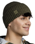 Buff Knitted Beanie (Rutger Silversage) Side