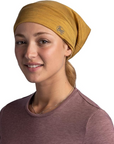 Buff Merino Lightweight Neckwear Multistripes (Maize) on the head