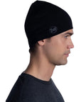 Buff Merino Midweight Beanie Hat (Solid Black) profile