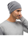 Buff Midweight Merino Wool Neckwarmer/Facecover (Light Grey Melange) head