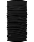 Buff Midweight Merino Wool Neckwarmer/Facecover (Solid Black)