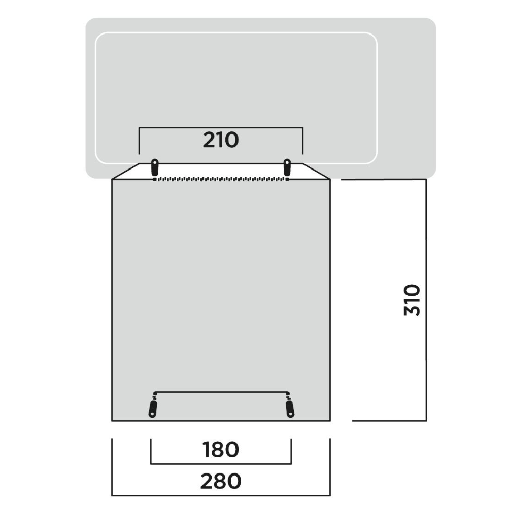 Easy Camp Fairfields Drive Away Awning measurements