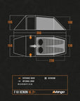 Force Ten (F10) Xenon UL 2 Plus Tent - 2 Man Lightweight Tent diagram