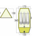 Force Ten Classic Mk 4 Standard Tent - 3 Person Tent (Jaffa) Size
