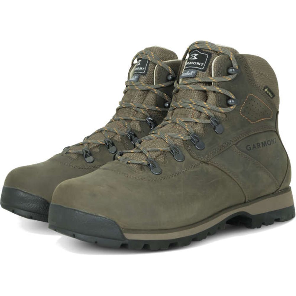 Garmont Men's Pordoi Nubuck GTX Walking Boot (Oliver Green/Dark Orange) pair