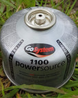 GoSystem Powersource Butane Propane Threaded Mix 100g Gas Cartridge close up