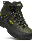 KEEN Men's Targhee III Waterproof Mid (Forest Night/Evening Primrose) heel up