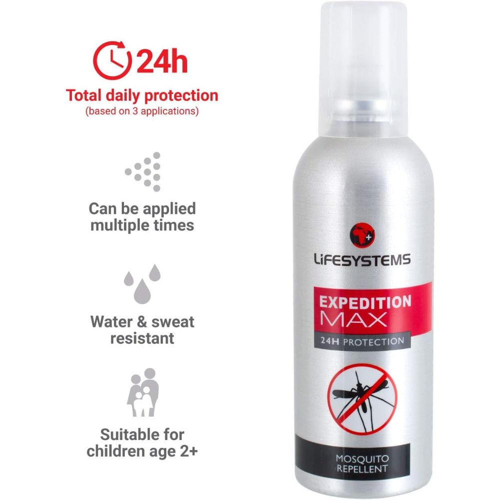 Lifesystems Expedition MAX DEET Mosquito Repellent (100ml) info