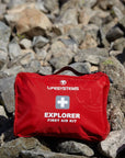 Lifesystems Explorer First Aid Kit on the rocks
