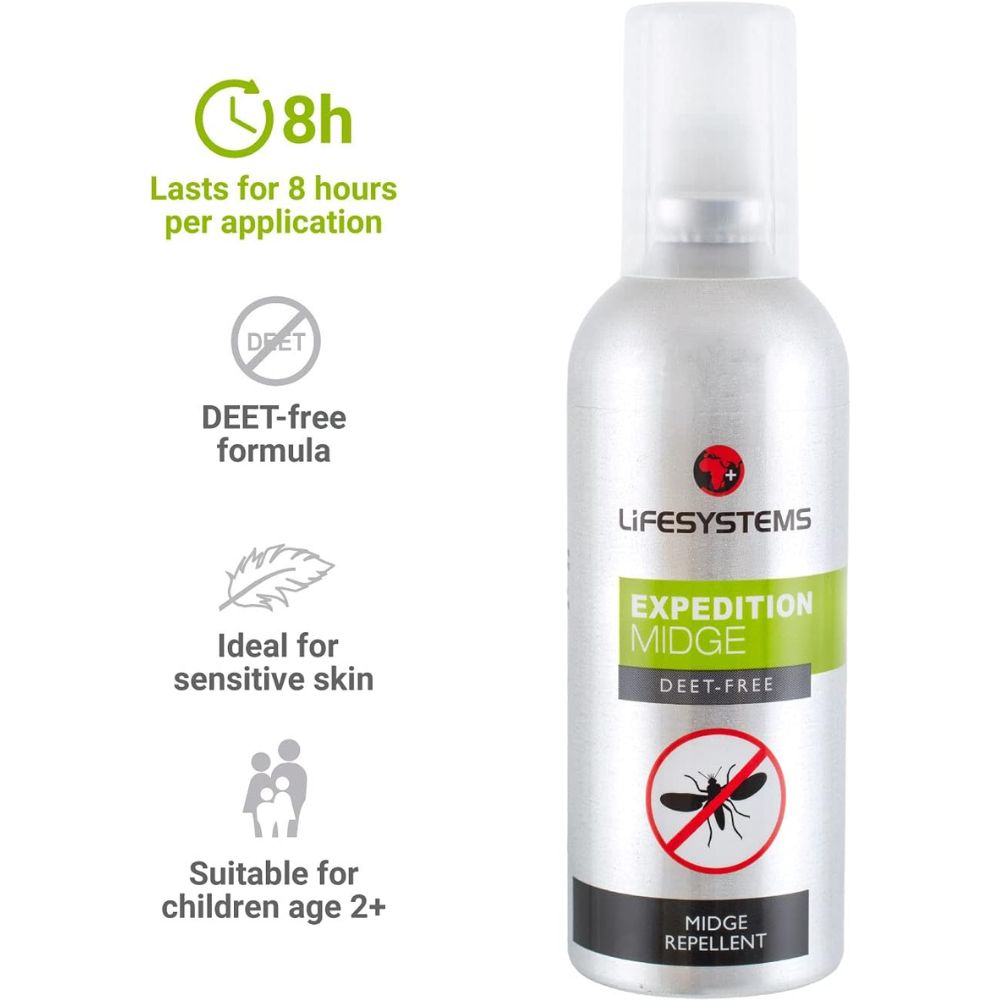 Lifesystems Midge Repellent - 100ml Spray info