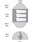 MSR Elixir 3 Tent - 3 Person Backpacking Tent (White) diagram