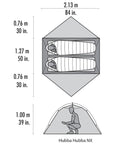 MSR Hubba Hubba NX 2 Person Tent (White)
 diagram