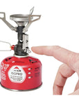 MSR Pocket Rocket Deluxe Camping Stove finger