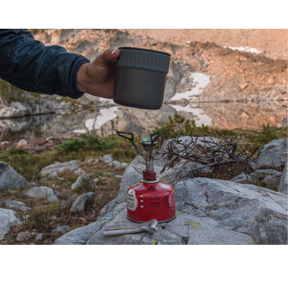 MSR Trail Mini Solo Cook Setn hand