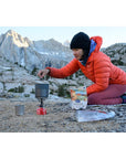 MSR Trail Mini Solo Cook Set being used