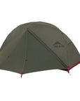 MSR Elixir 1 Tent - 1 Person Solo Tent (Green) closeddoor
