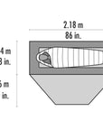 MSR Elixir 1 Tent - 1 Person Solo Tent (Green) diagram