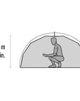 MSR Elixir 1 Tent - 1 Person Solo Tent (Green) measurements