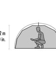 MSR Elixir 2 Tent - 2 Man Trekking/Backpacking Tent - Size