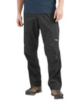 Rab Men's Downpour Plus 2.0 Waterproof Pants - Regular (Black) model angle