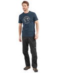 Rab Men's Downpour Plus 2.0 Waterproof Pants - Regular (Black) model angle full body
