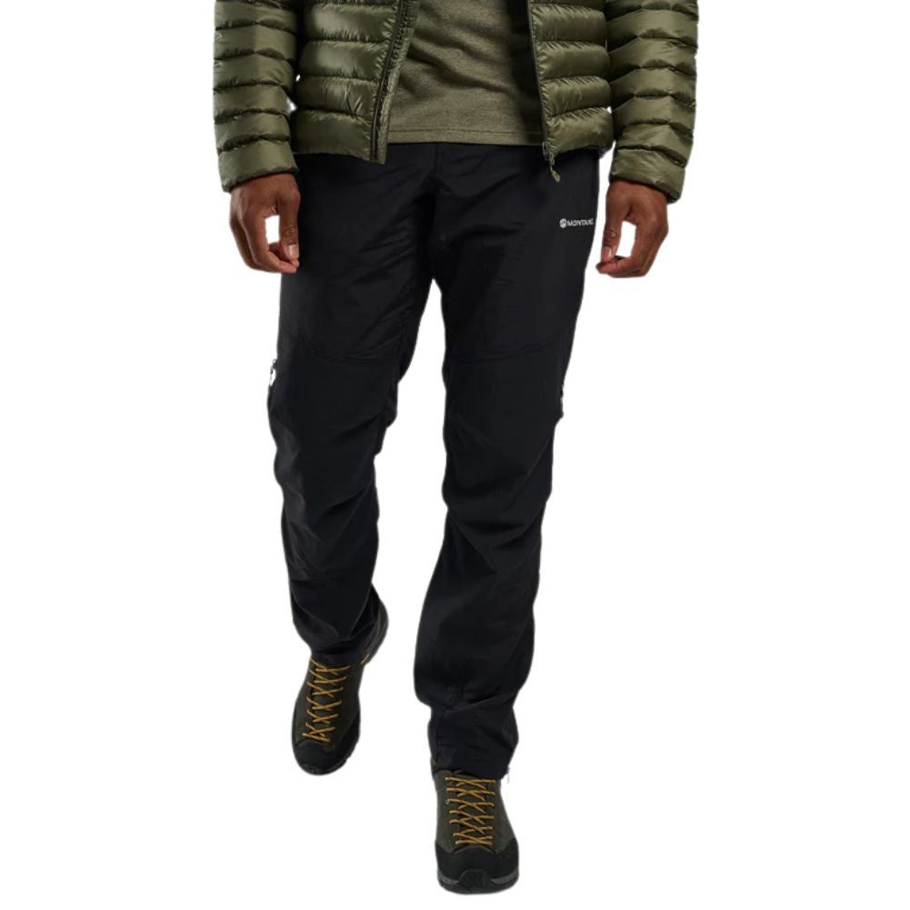 Montane Men's Terra Pants (Black) walking towards
