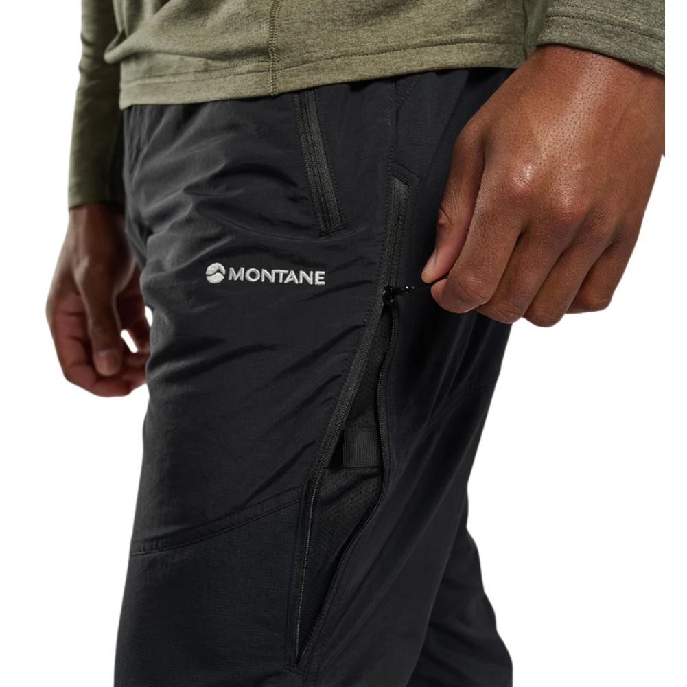 Montane Men's Terra Pants (Black) side zip