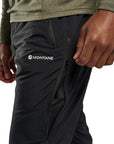 Montane Men's Terra Pants (Black) side zip