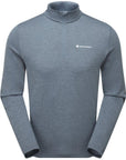 Montane Men's Dart Zip Neck T-Shirt (Stone Blue)