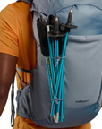 Montane Trailblazer 32L Backpack 2024 (Stone Blue) poles attached
